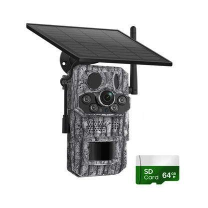 Smart GPS 5MP Outdoor Trail Camera 4G Solar 64GB