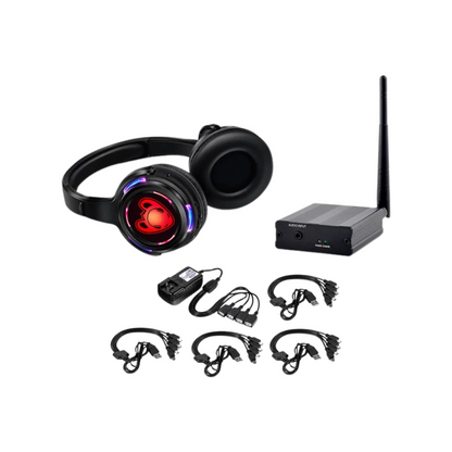 15 Wireless LED Headphones for Multi-Channel Silent Disco