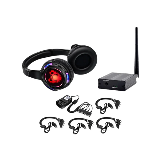 15 Wireless LED Headphones for Multi-Channel Silent Disco