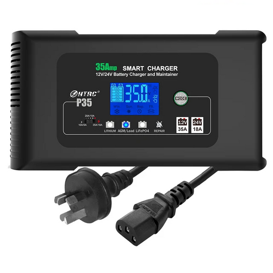 High Power 12V/24V Vehicle Battery Charger AU Plug