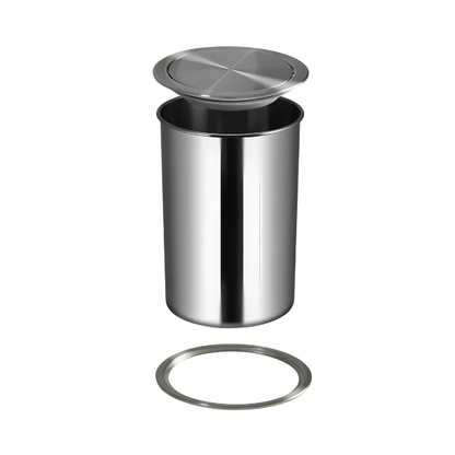 12L Stainless Steel Recessed Countertop Kitchen Bin