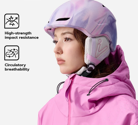 Protective Snow Sports Helmet Adjustable Fit L 60-61cm
