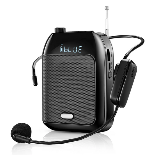 Portable Bluetooth Voice Amplifier with UHF Mic & USB Playback