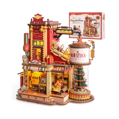 Wooden Mechanical Puzzle Kit with Music and Lights