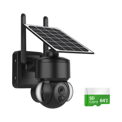 Outdoor Solar WiFi Camera with 64GB Storage and Night Vision