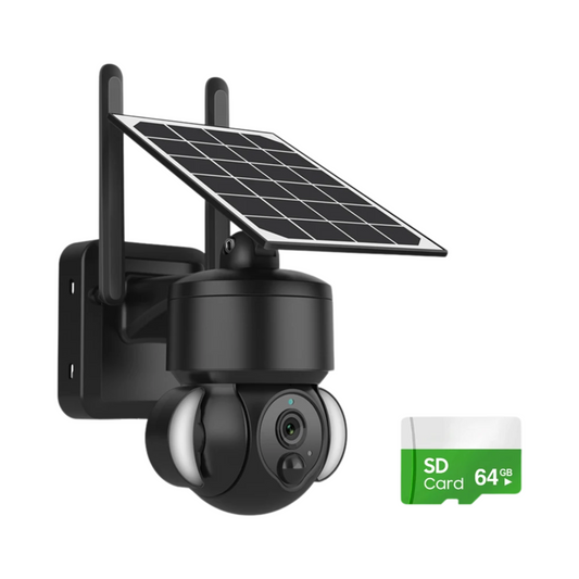 Outdoor Solar WiFi Camera with 64GB Storage and Night Vision