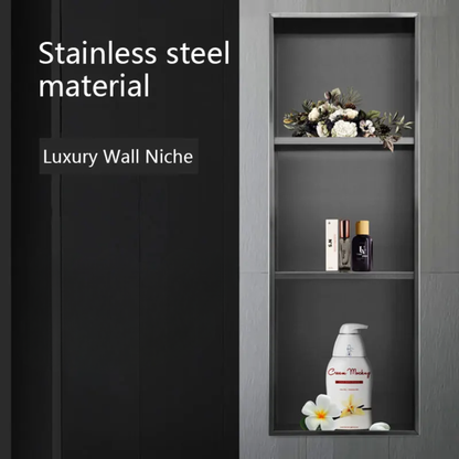 4 Layer Stainless Steel Recessed Bathroom Shelf