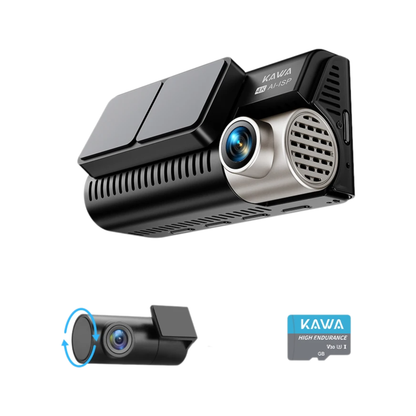 Smart 4K Front and Rear Dash Cam with GPS 128GB