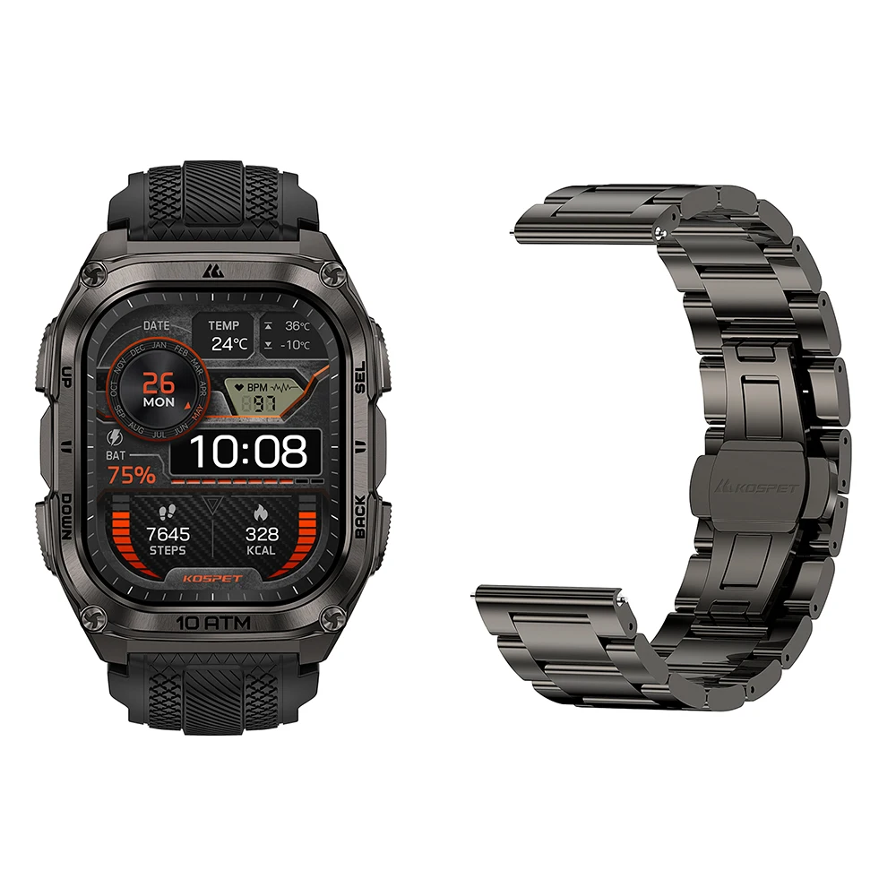 Tank M4 Black 10ATM Water Resistant Smartwatch