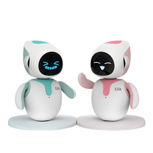 Interactive AI Robot Pair Blue and Pink Set