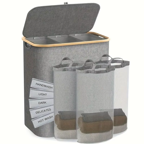 Extra Large 160L Foldable Laundry Basket with Handles