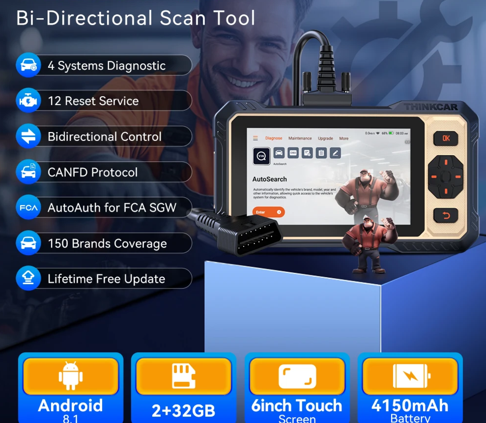 Professional OBD2 Diagnostic Scanner with 12 Reset Functions