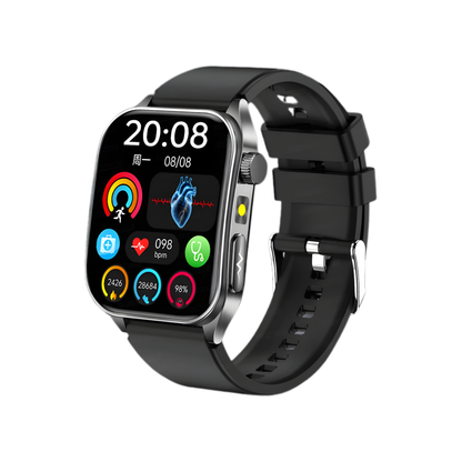 Black Smart Health ECG Watch with 650nm Laser