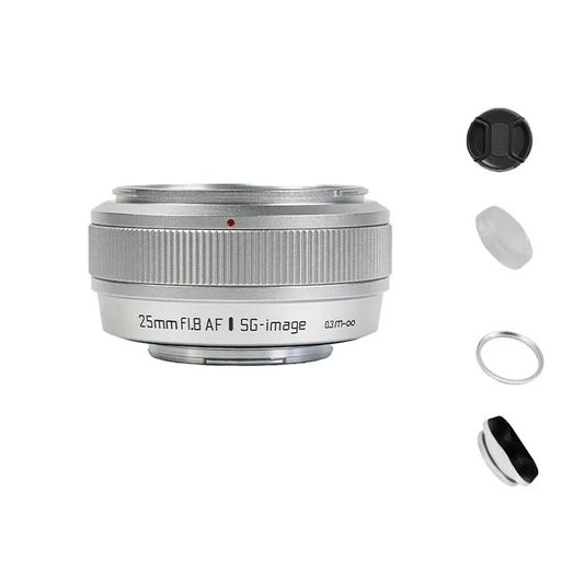 Camera Lens Hood Silver Compatible