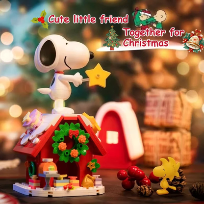 Snoopy Christmas Tree Building Block Set with Box