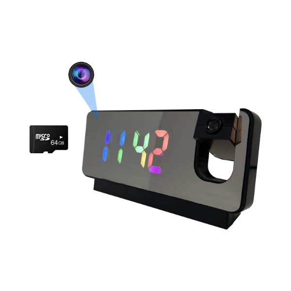 4K Indoor Security Camera Clock 64GB Motion Detection