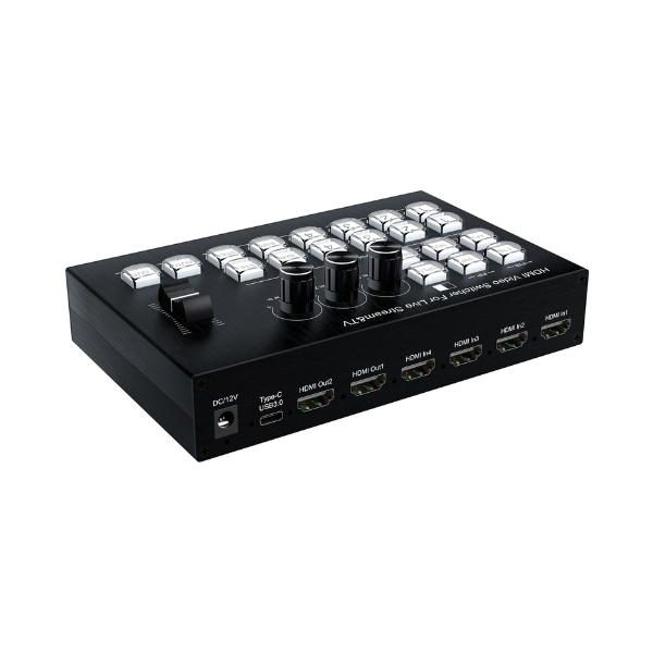 4K HDMI Video Mixer Switcher 4 Channel Live Streaming