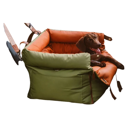 Luxury Pet Car Seat Booster Waterproof Travel Bed Green