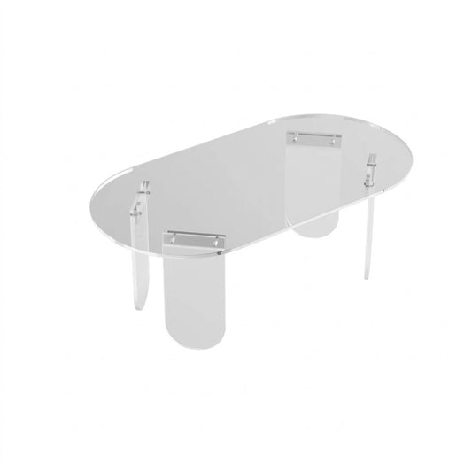 Clear Acrylic Coffee Table Shatterproof Modern Accent Table