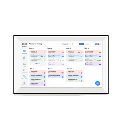 3 in 1 Digital Family Calendar with Photo Display 15.6"