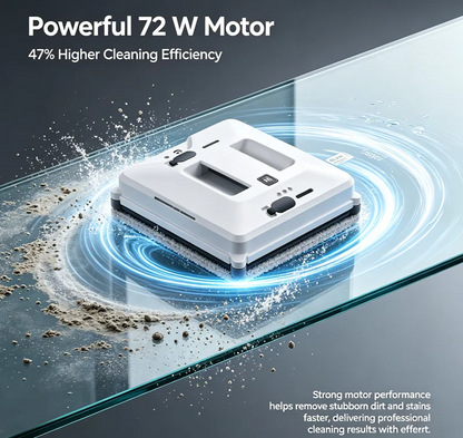 Electric Window Cleaning Robot with 55N Vacuum Suction