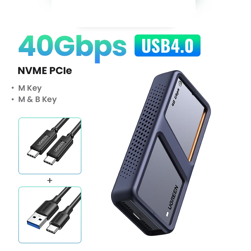 40Gbps USB4 NVMe SSD Enclosure Aluminum Cooling Case