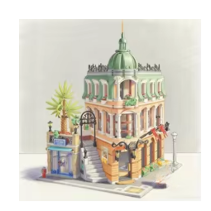 Boutique Hotel Building Blocks Modular City Street Set