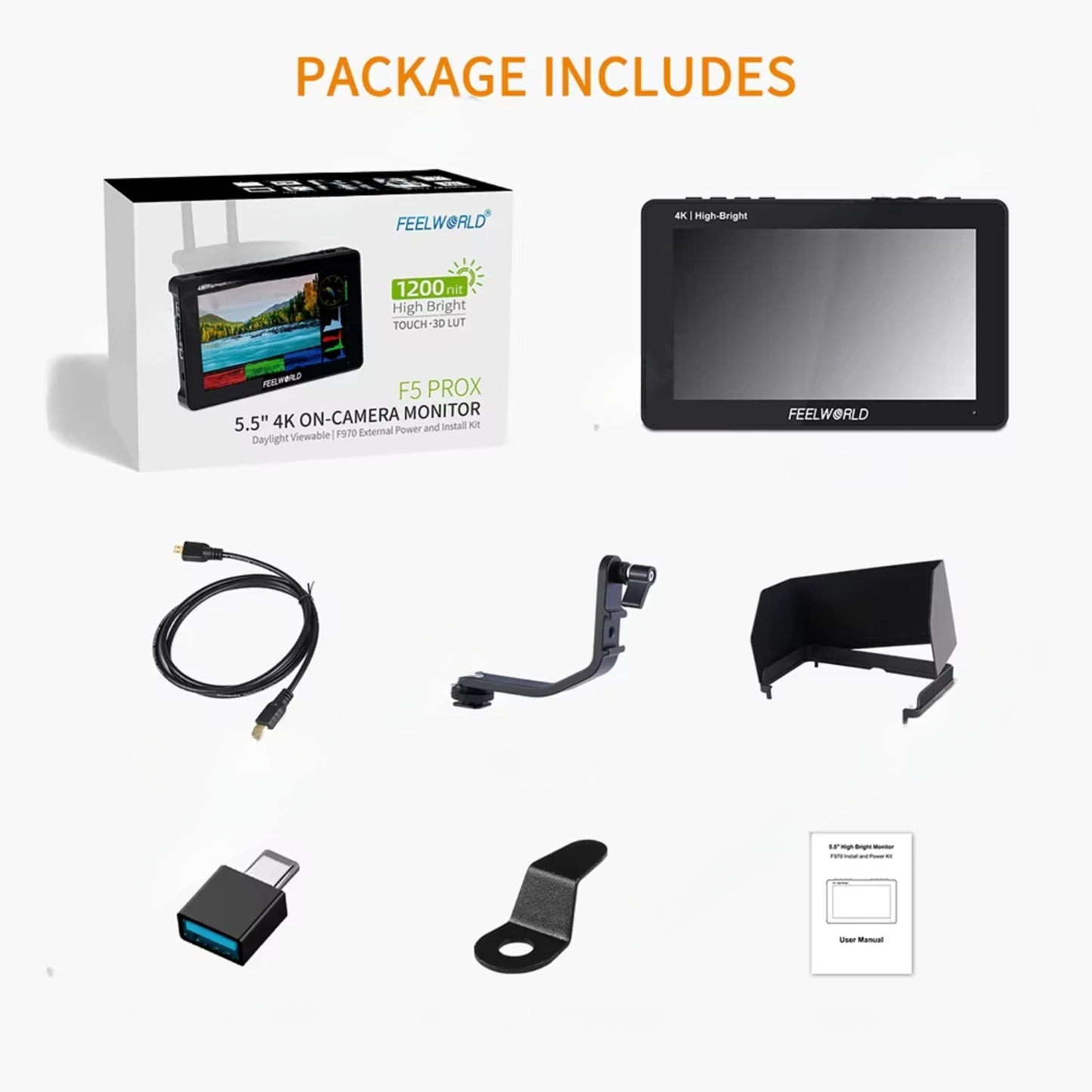 Compact 5.5″ F5 PROX Touch-Screen Field Monitor
