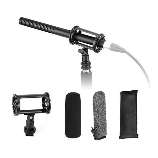 Broadcast Quality Shotgun Microphone for Interviews YouTube and Film Production