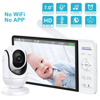 7 Inch Wireless Baby Monitor with Two Way Night Vision