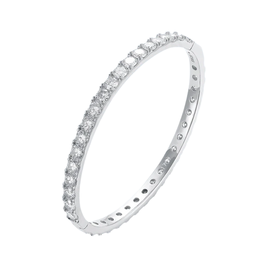 D-Color 0.3CT Moissanite Silver Bangle 18cm