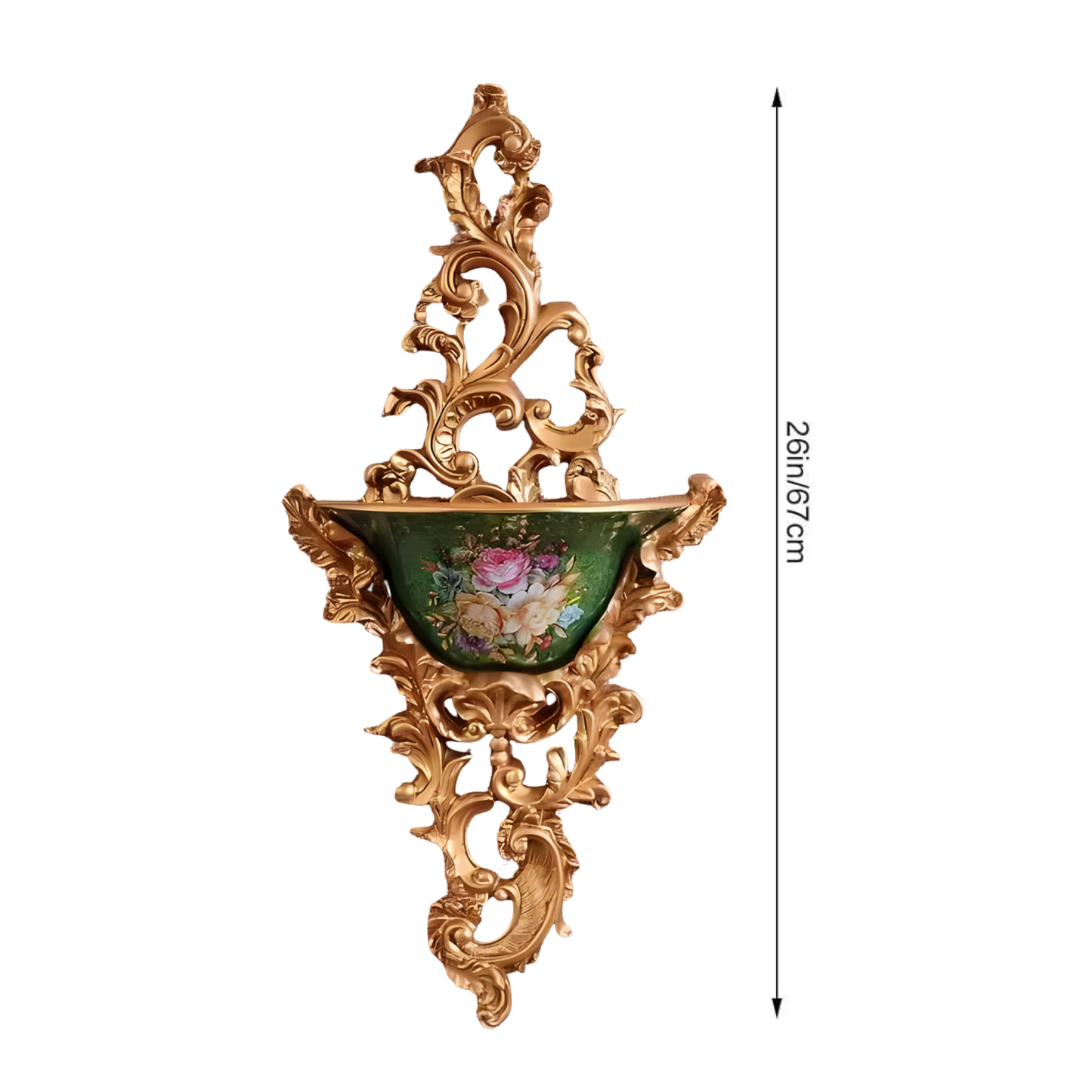 Luxury Resin Wall Decoration Faux Plant Vase