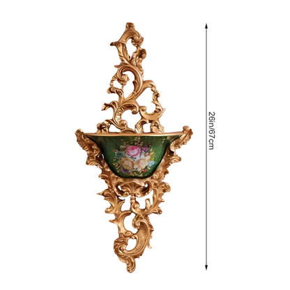 Luxury Resin Wall Decoration Faux Plant Vase