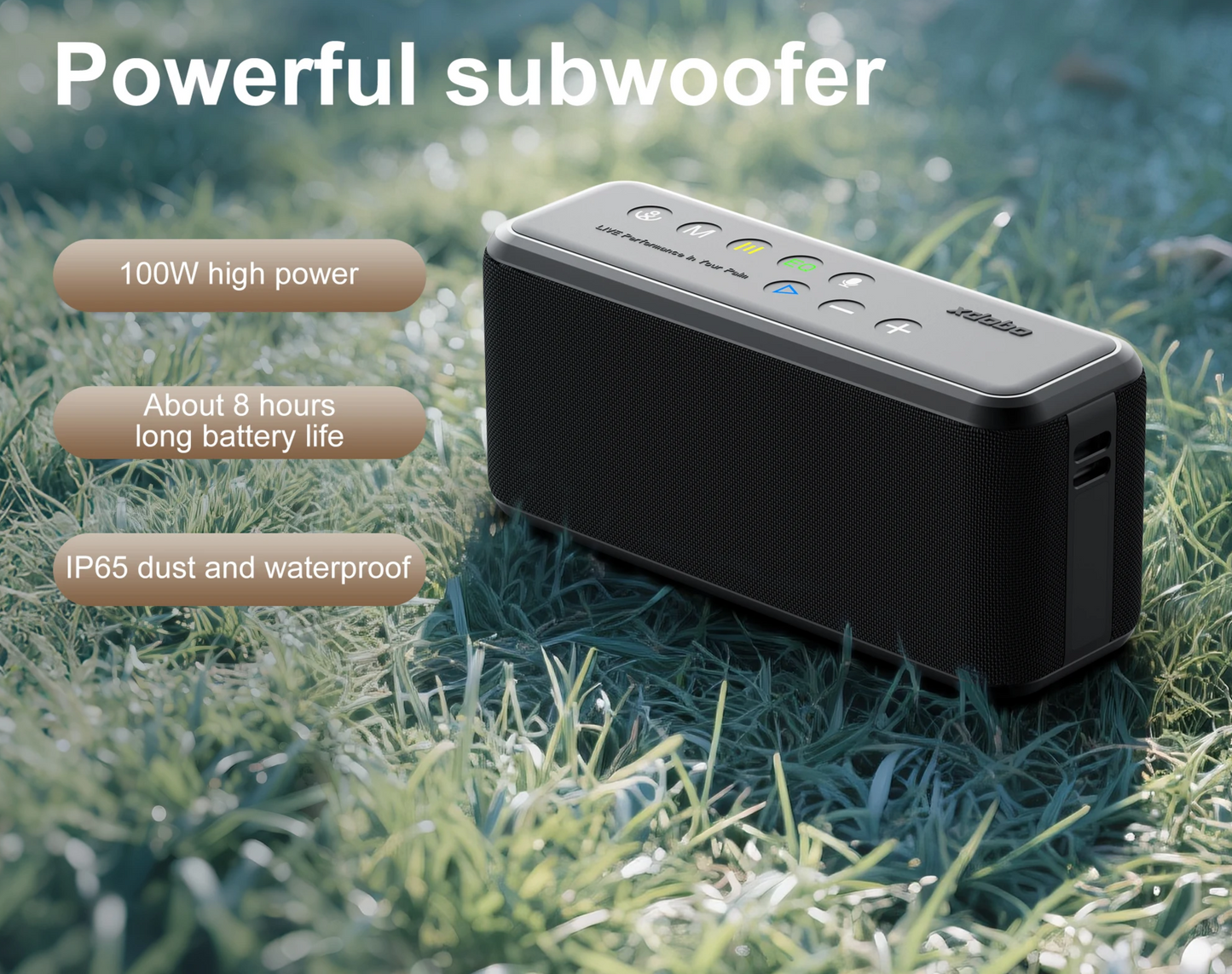 Rechargeable 100W Bluetooth Speaker with USB TF and AUX