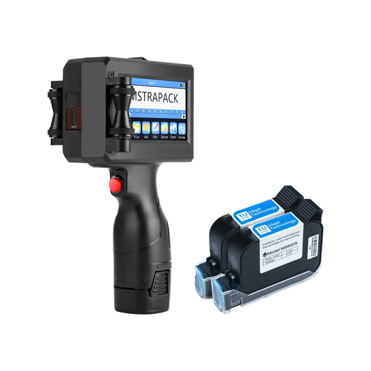 Cordless Inkjet Printer Gun 25.4mm 2 Cartridges
