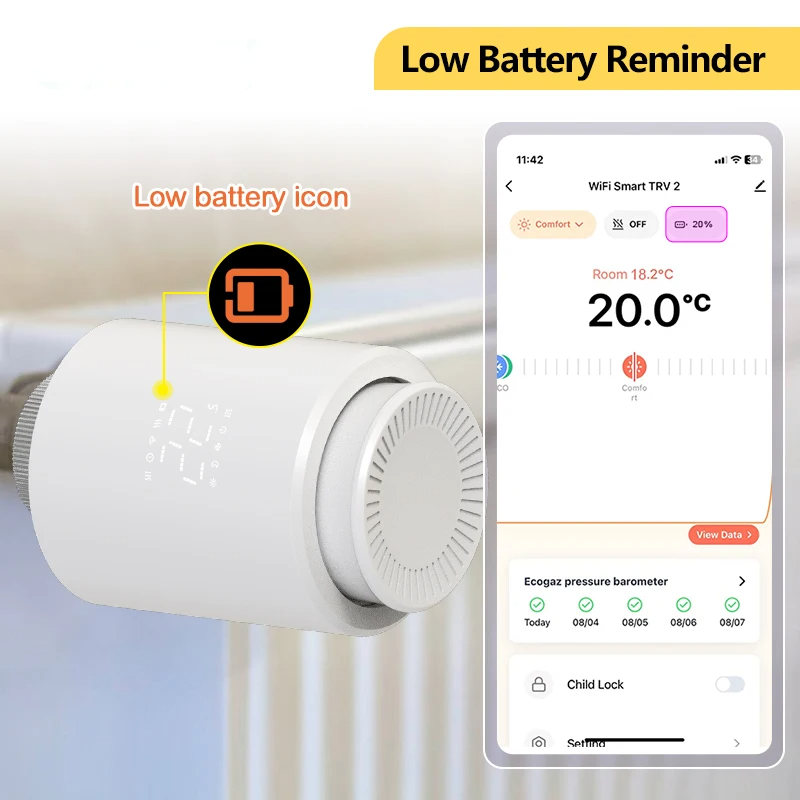 ZigBee TRV 5 Pack Tuya App and Alexa Compatible