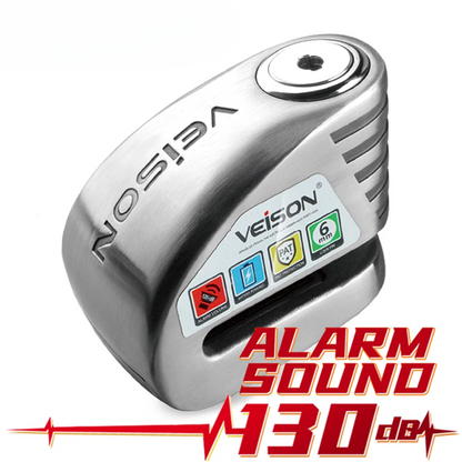 Heavy Duty Motorcycle Disc Lock with Alarm Set