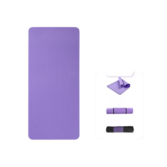 Purple 185x90cm Yoga Mat Non-Slip High Rebound