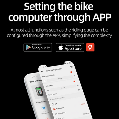 Wireless GPS Cycling Computer with M80 Mount and Route Tracking