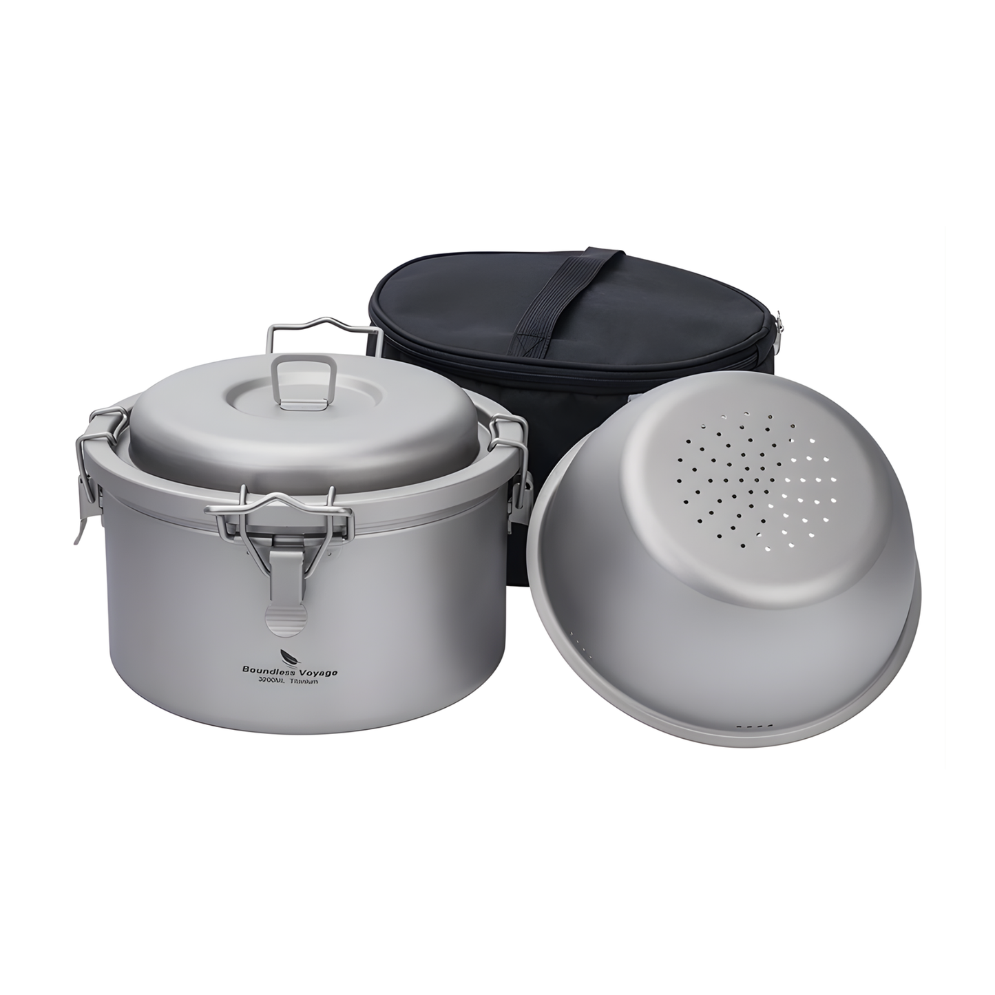 3.2L Multifunctional Porous Titanium Cooker for Outdoor Adventures