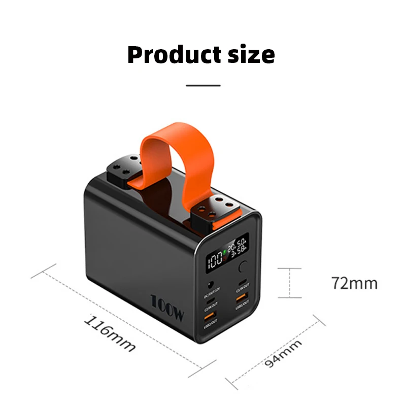60000mAh 100W PD USB-C Portable Power Bank Silver