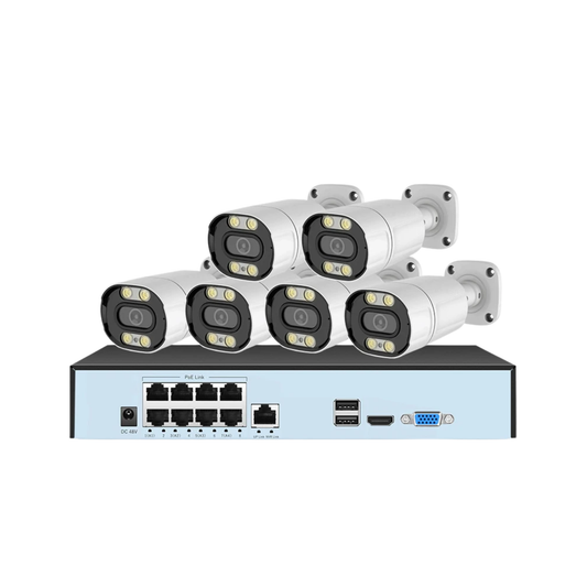 8CH 5MP CCTV Kit with 6 Cameras