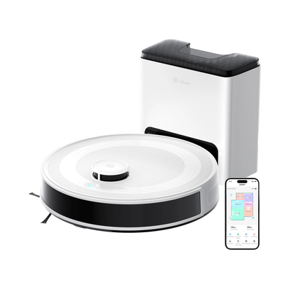 6000Pa Smart Robot Vacuum Mop Laser Navigation White
