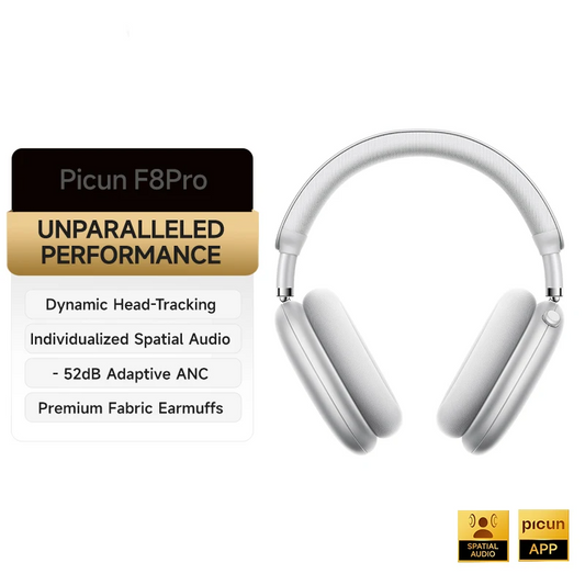 Cosmic Silver Bluetooth Headset with Head Tracking and ENC Mic