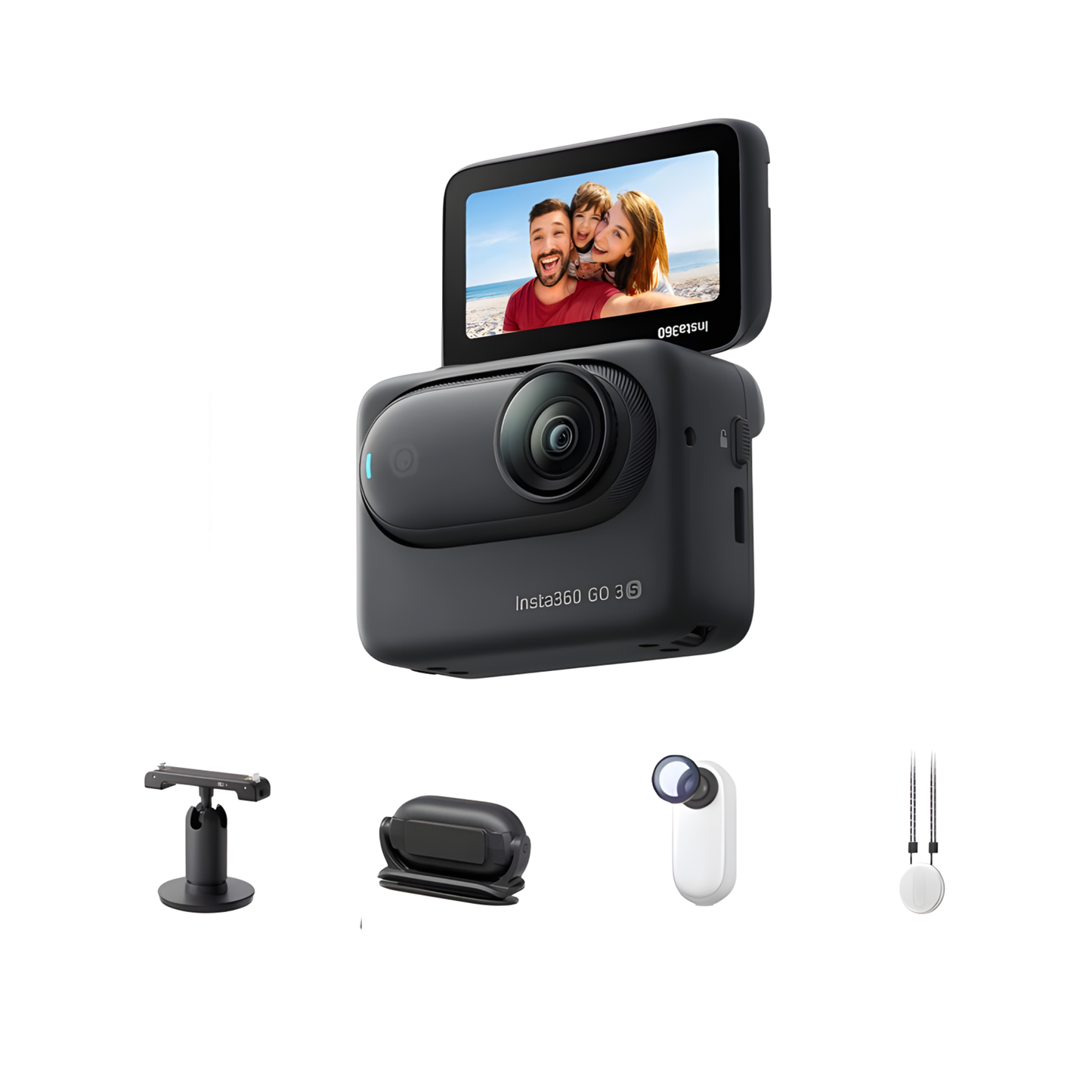 4K Pocket Camera 128GB Black Lightweight Mountable Rechargeable