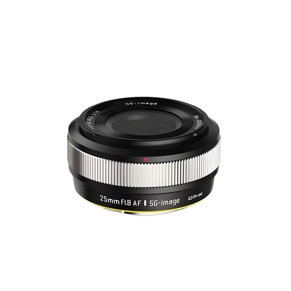 Silver 25mm F1.8 AF Lens for Fuji XF Mirrorless Cameras
