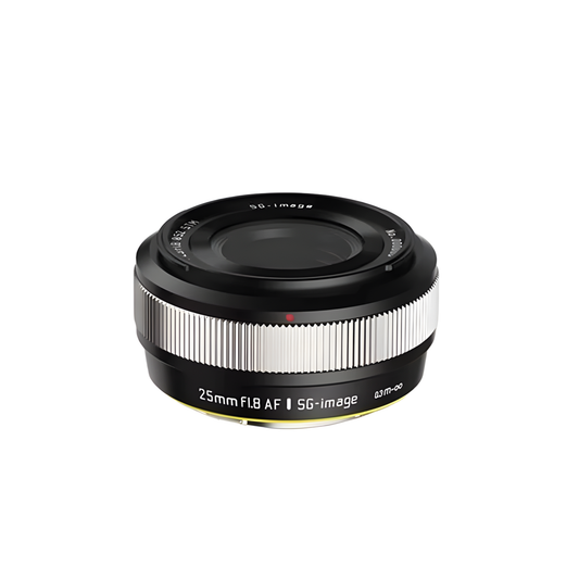 Silver 25mm F1.8 AF Lens for Fuji XF Mirrorless Cameras