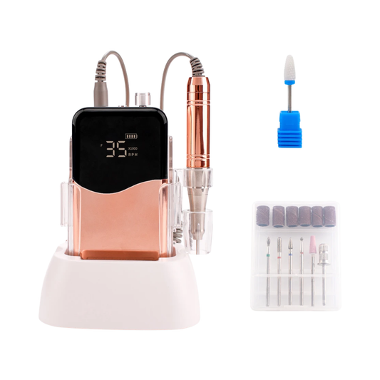 Rechargeable Rose Gold Nail Drill Wireless 35K RPM