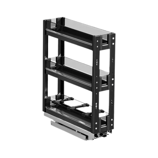 3 Layer Black Drawer Spice Organizer Rack