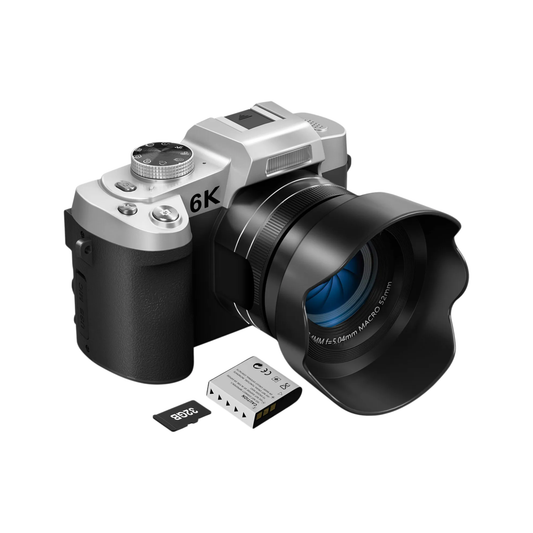 6K Compact Camera 84MP with 32GB TF Card and Flash